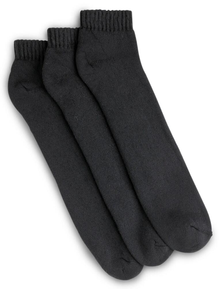 Harbor Bay by DXL 3-pk Continuous Comfort Low Cut Socks in Black Cover