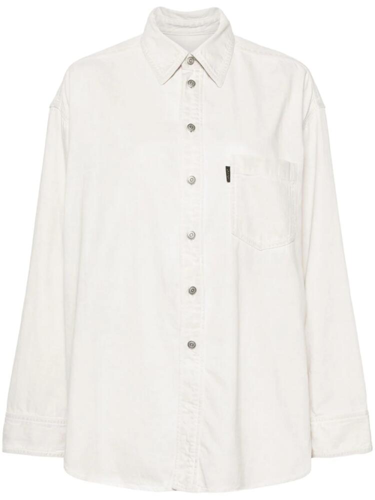 Haikure patch-pocket cotton shirt - Neutrals Cover