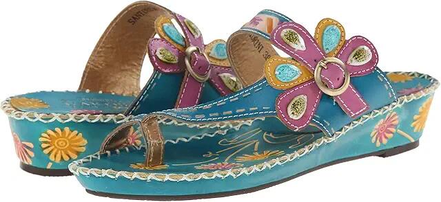 L'Artiste by Spring Step Santorini (Turquoise) Women's Sandals Cover