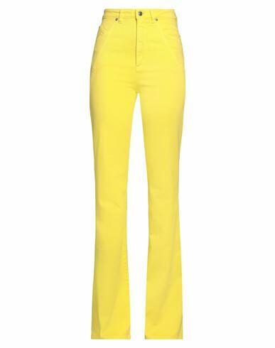 N°21 Woman Pants Yellow Cotton, Elastane Cover