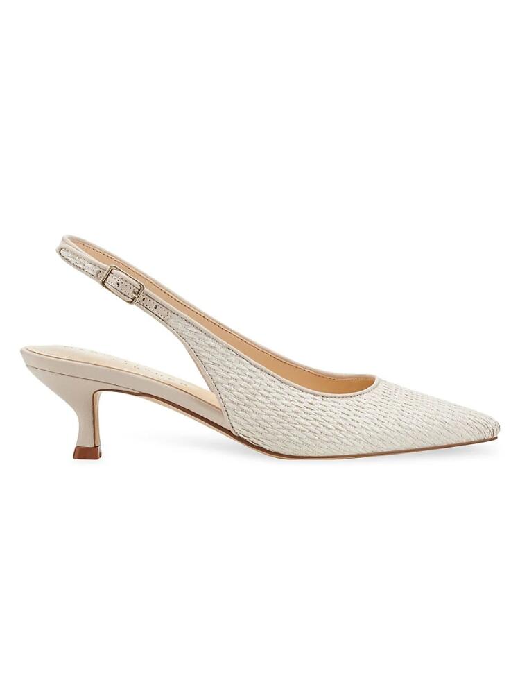 Marc Fisher LTD Women's Larysa Textured Slingback Pumps - Light Natural Cover