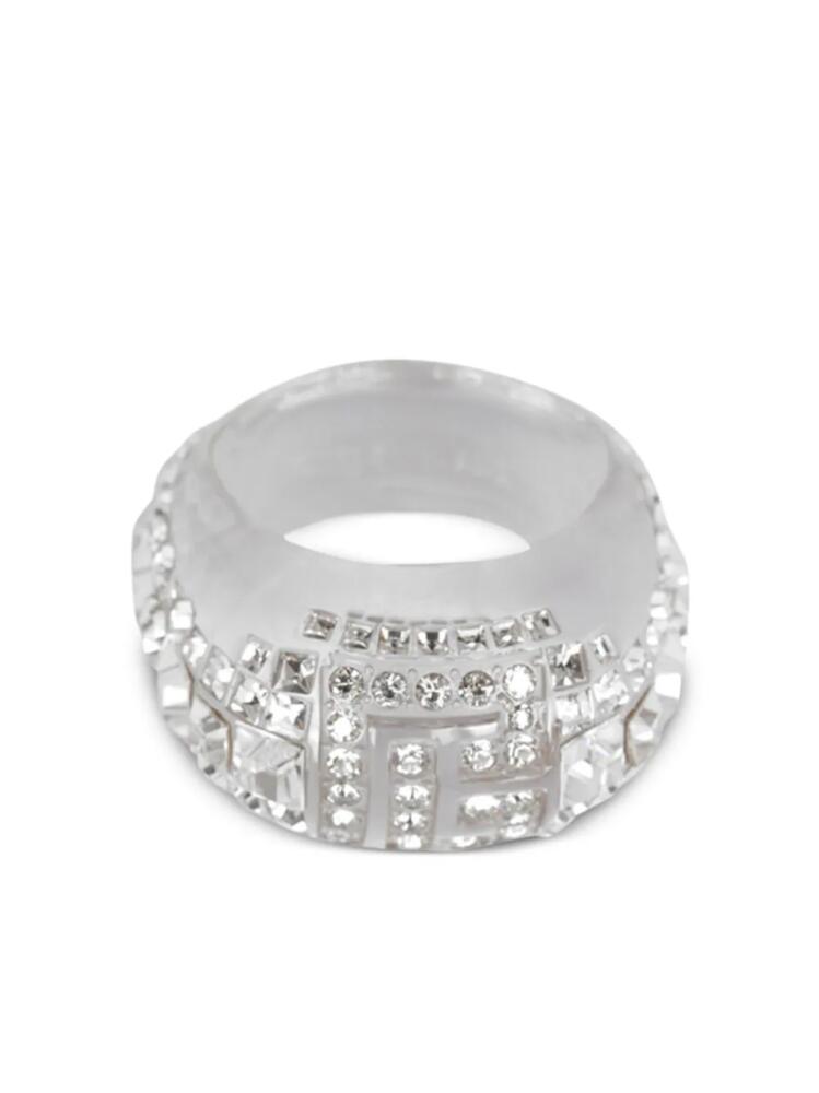 Balmain clear rhinestone ring - Silver Cover