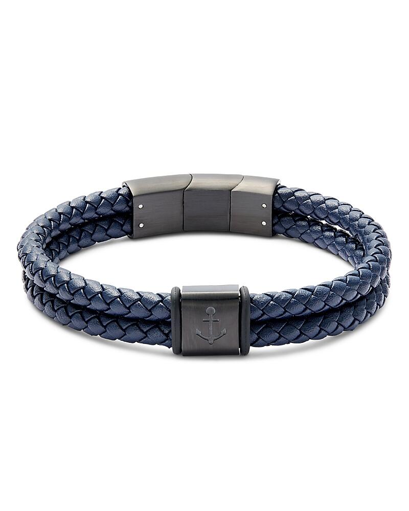 Link Up Anchor Braided Leather Bracelet Cover