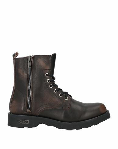 Cult Man Ankle boots Dark brown Leather Cover