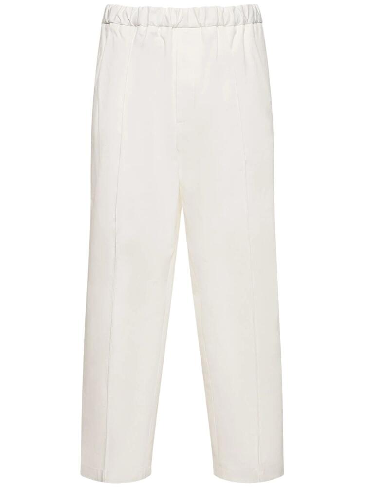 JIL SANDER Cotton Gabardine Cropped Pants Cover