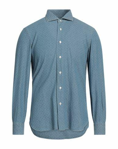 Dandylife By Barba Man Shirt Pastel blue Cotton Cover