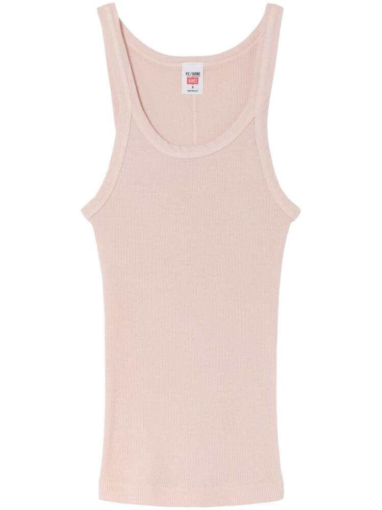 RE/DONE x Hanes ribbed tank top - Pink Cover