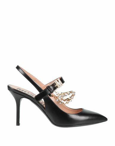 Moschino Woman Pumps Black Leather Cover