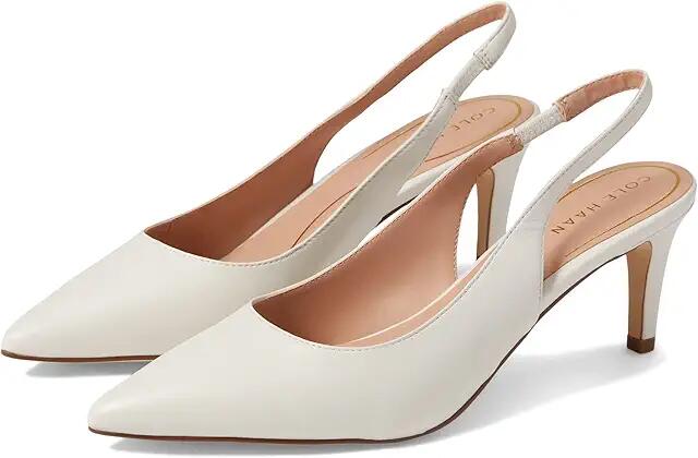 Cole Haan Vandam Sling Back Pump 65 mm (Ivory Leather) Women's Shoes Cover