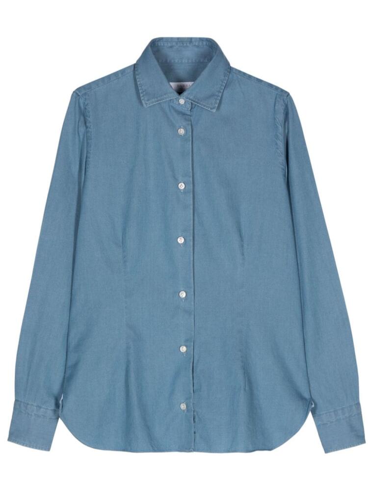 Barba spread-collar chambray shirt - Blue Cover