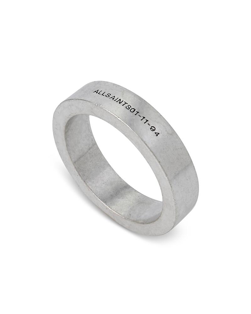 Allsaints Logo Band Ring in Sterling Silver Cover