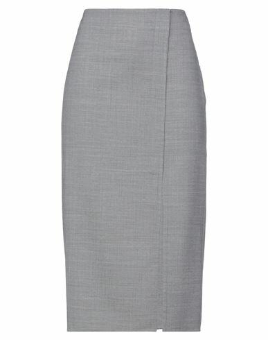 Ferragamo Woman Midi skirt Grey Virgin Wool, Elastane, Polyamide Cover