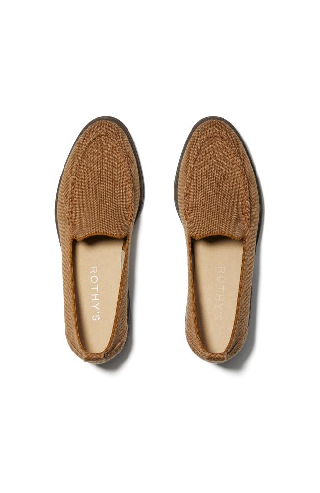 Rothy's The Lug Loafer in Teak Herringbone Cover