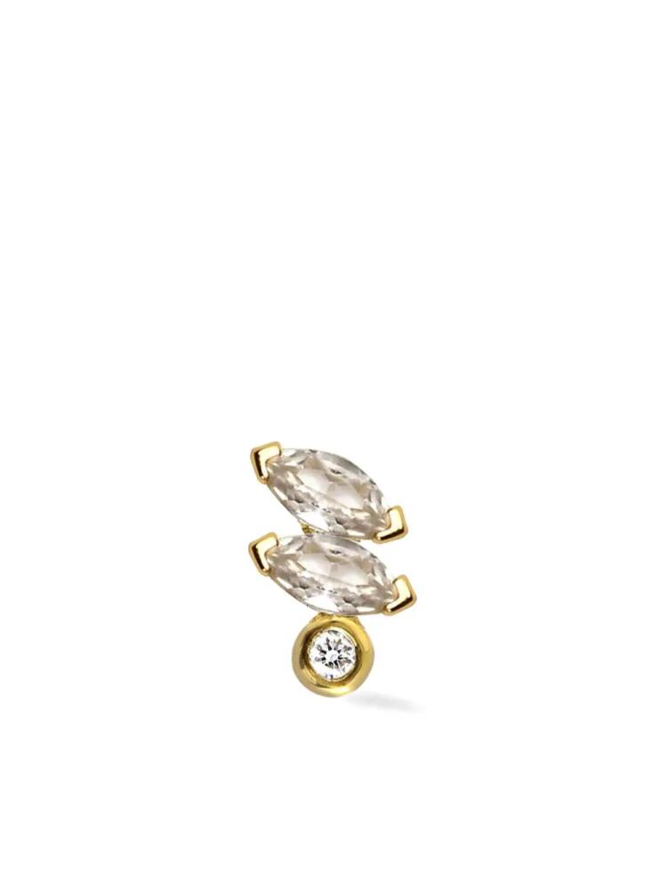 Lark & Berry 14kt yellow gold Veto sapphire and diamond earring Cover