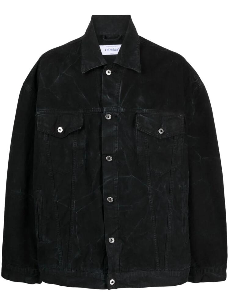 Off-White dark-washed denim jacket - Black Cover