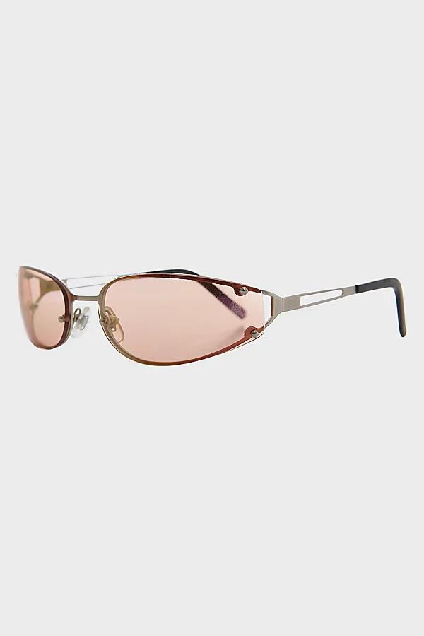 Sunglass Museum Vintage Rickey Curved Sunglasses in Pink Cover