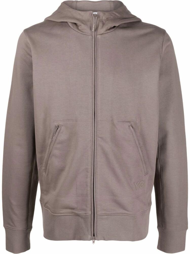 Y-3 zip-up cotton hoodie - Grey Cover