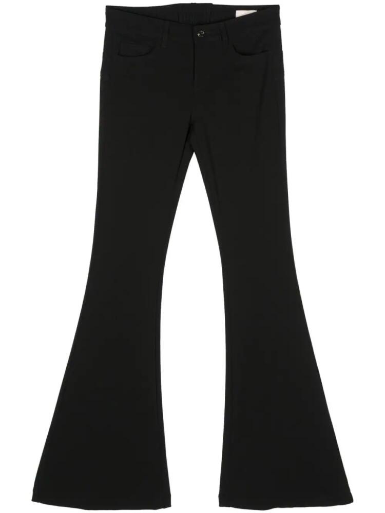 LIU JO flared crepe trousers - Black Cover