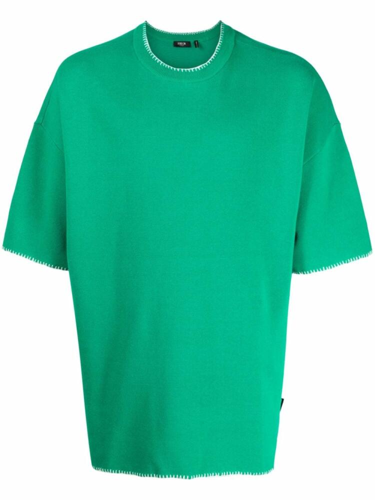 FIVE CM decorative stitching T-shirt - Green Cover