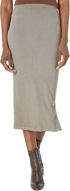 Michael Lauren Valor Midi Skirt w/ Side Slits (Dove) Women's Skirt Cover