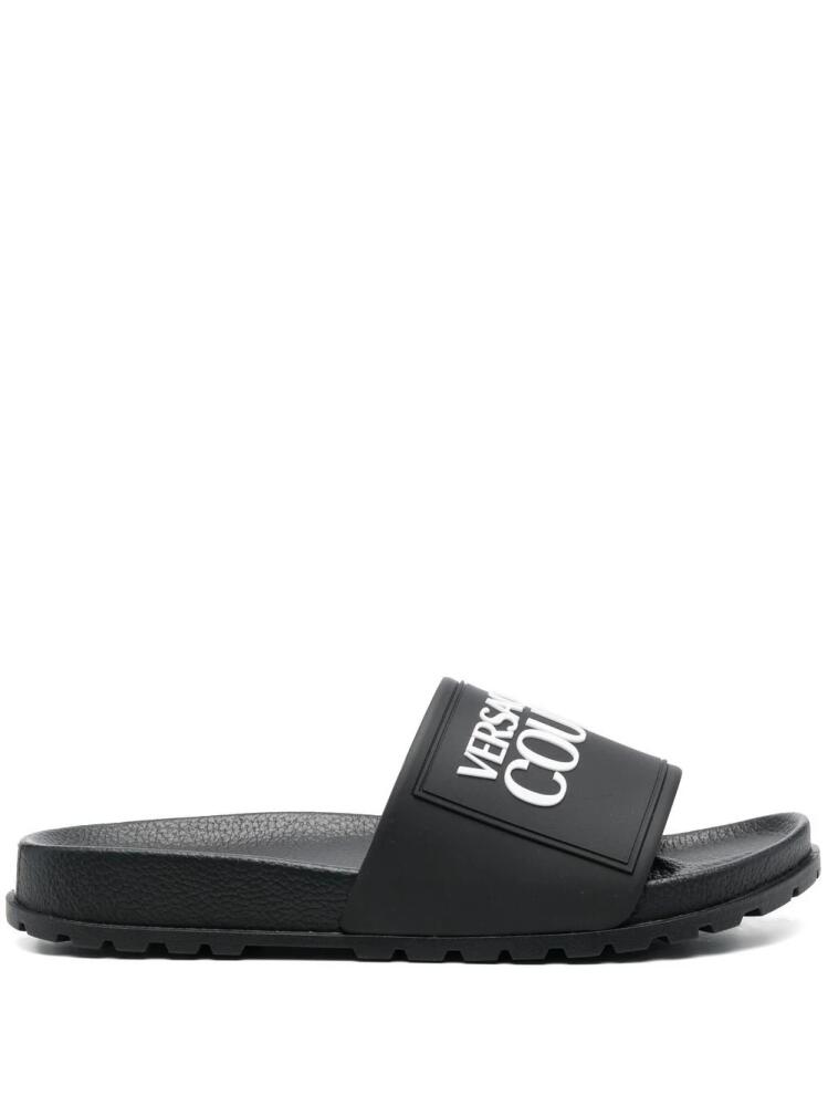 Versace Jeans Couture logo-print slides - Black Cover