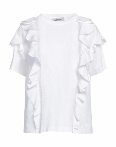 Valentino Garavani Woman T-shirt White Cotton, Polyamide Cover