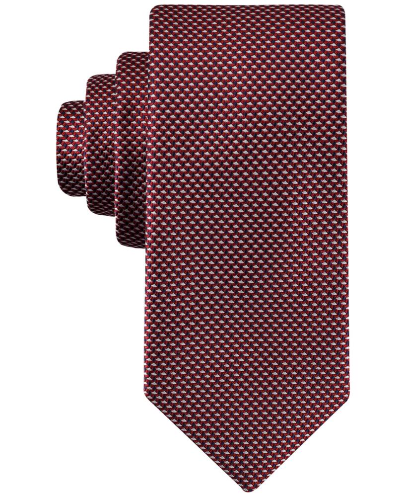 Tommy Hilfiger Men's Malcom Micro-Pattern Tie - Red Cover