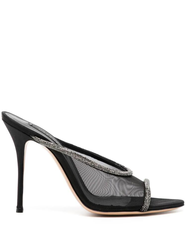 Casadei Mimì 100mm mesh mules - Black Cover