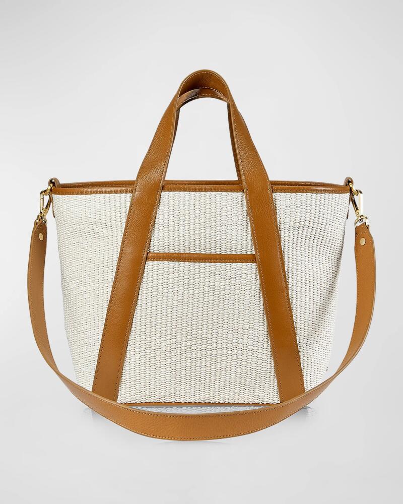 Gigi New York Harper Raffia and Leather Tote Bag Cover