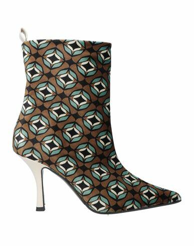 Marc Ellis Woman Ankle boots Sage green Textile fibers Cover