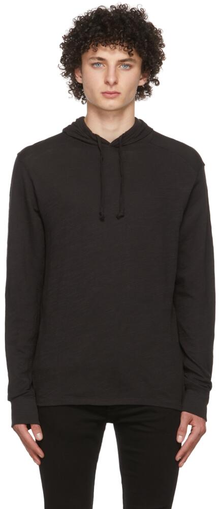 rag & bone Black Cotton Hoodie Cover