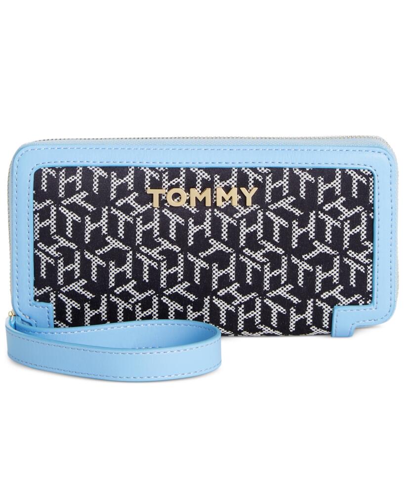 Tommy Hilfiger Schyler Th Cube Logo Wallet Wristlet - Navy/white Cover