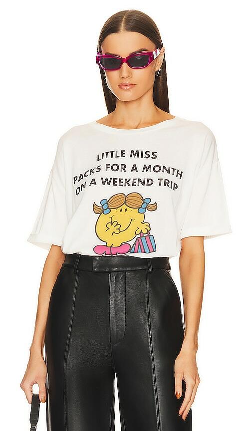 The Laundry Room Little Miss Weekend Oversized Tee in White Cover