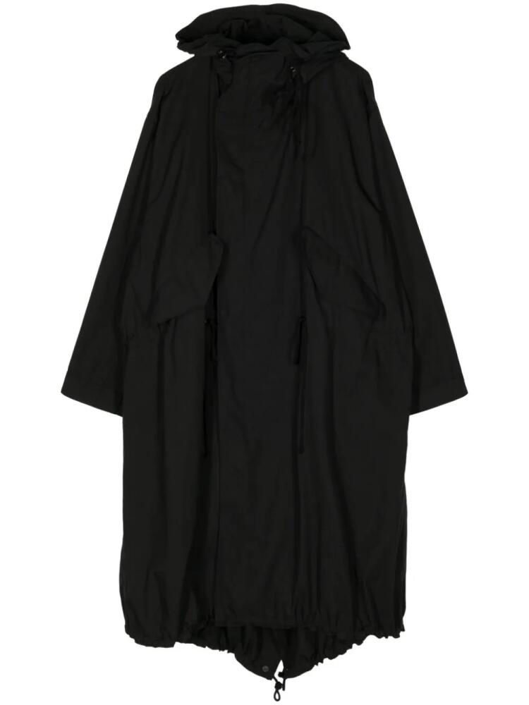 Y's drawstring hooded coat - Black Cover