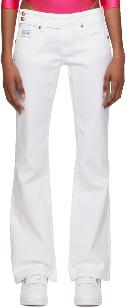 Versace Jeans Couture White Five-Pocket Jeans Cover