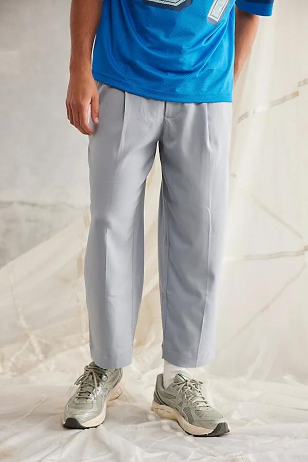 Standard Cloth Jason Cropped Pleated Trouser Pant in Tradewinds Cover