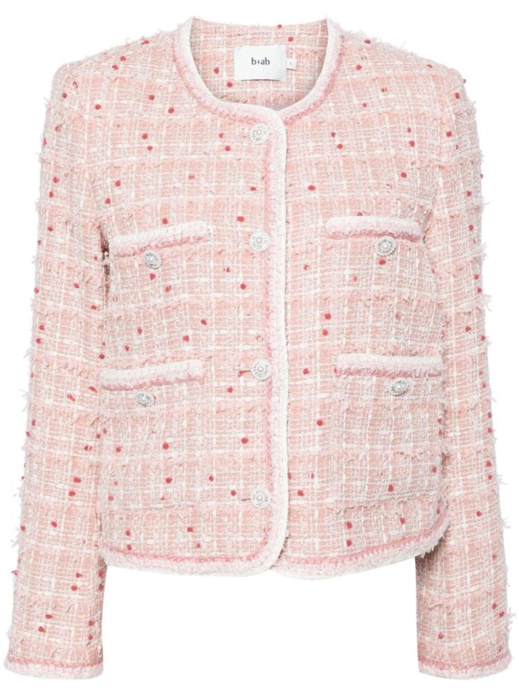 b+ab cropped tweed jacket - Pink Cover