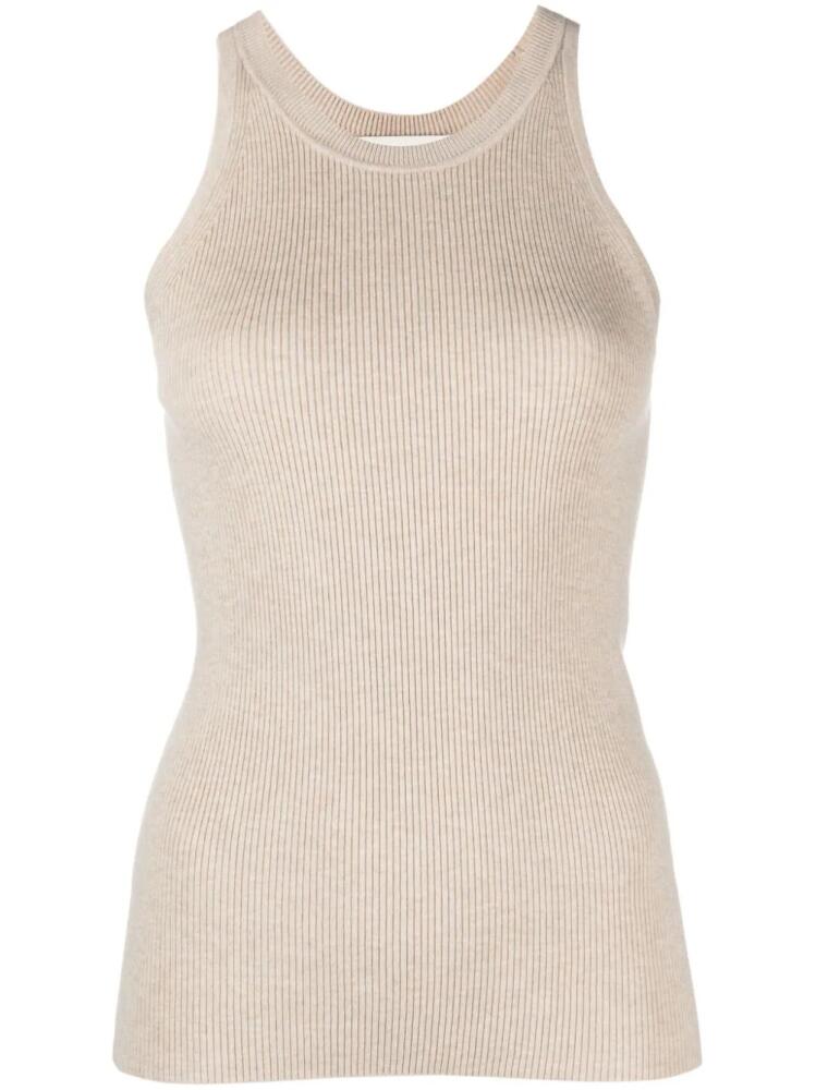 ISABEL MARANT Merry ribbed tank top - Neutrals Cover