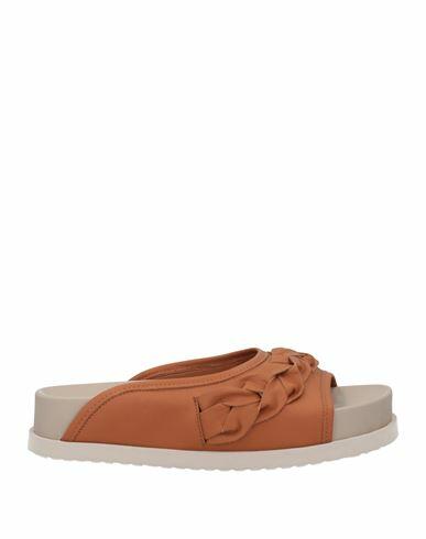 Patrizia Bonfanti Woman Sandals Tan Soft Leather Cover