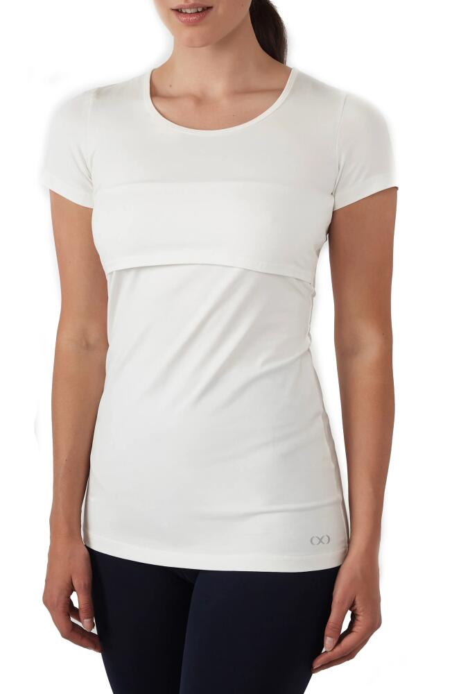 Modern Eternity Maternity/Nursing Tee in Egg Shell Cover