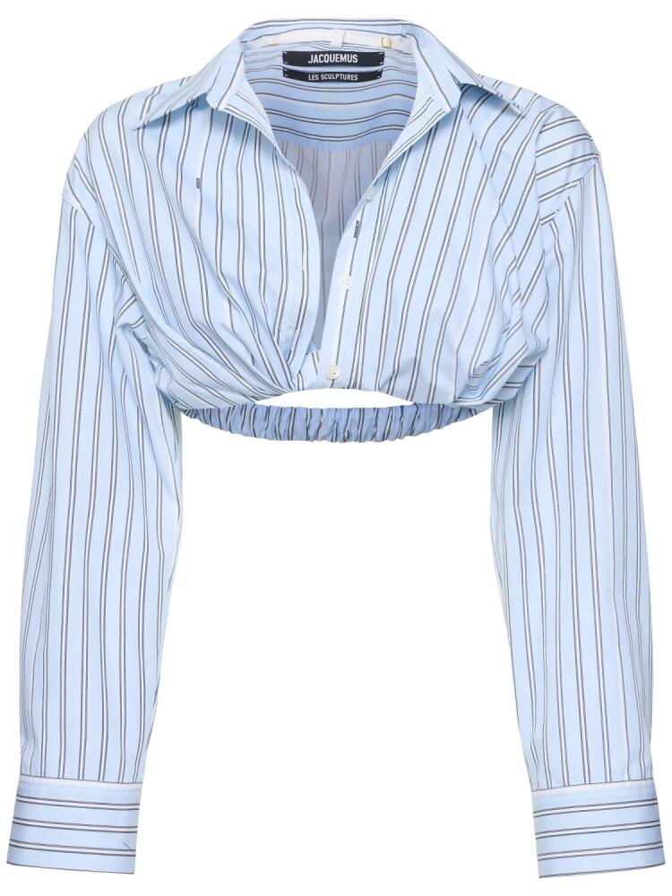 JACQUEMUS La Chemise Bahia Courte Cotton Shirt Cover