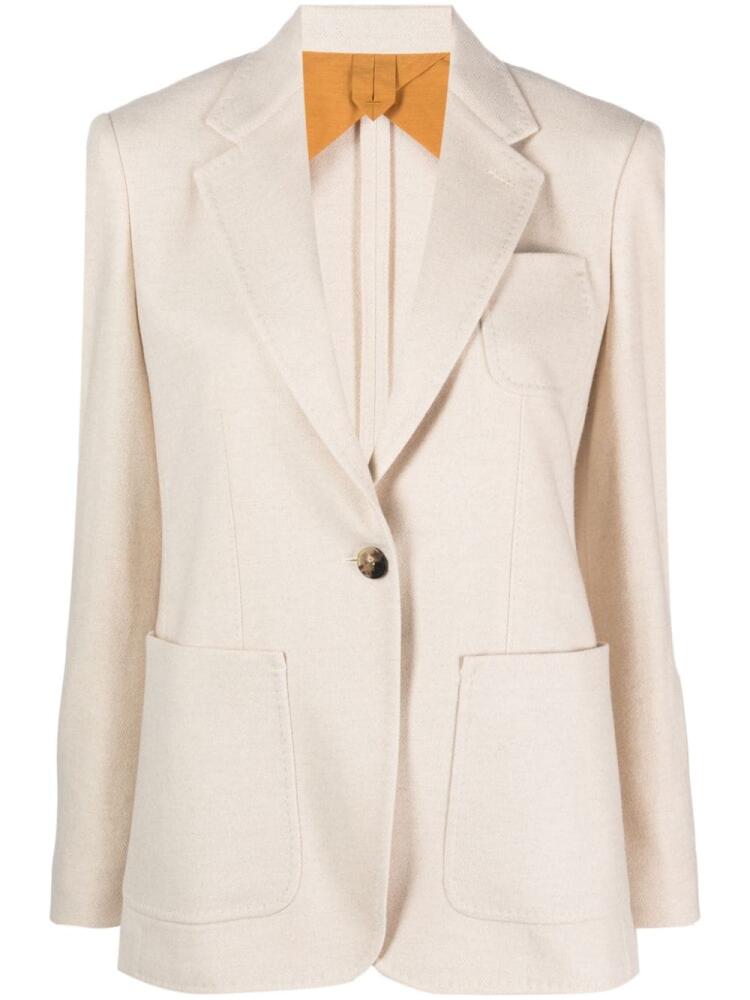 Max Mara Vitalba cashmere single-breasted blazer - Neutrals Cover