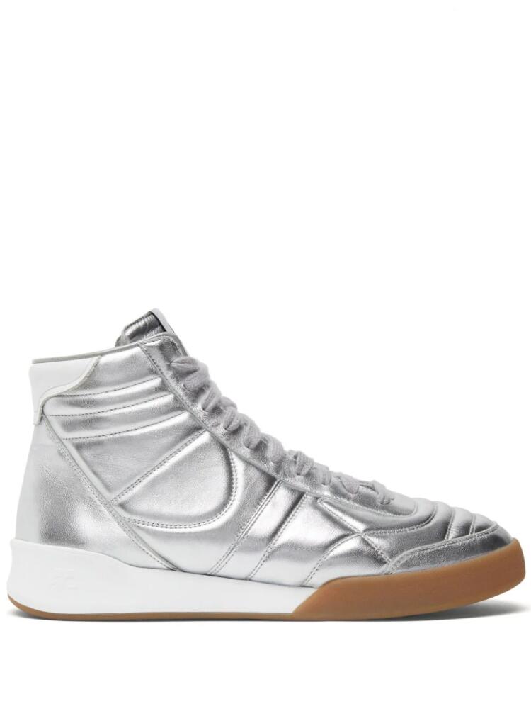 Courrèges Club 02 leather sneakers - Silver Cover