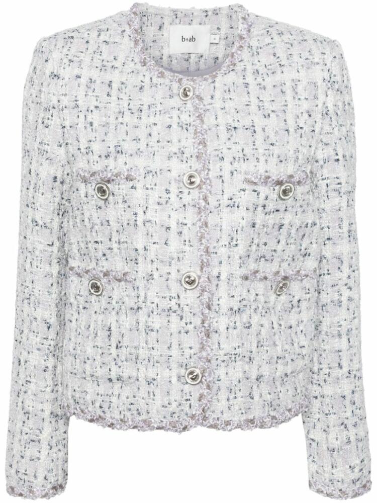 b+ab cropped tweed jacket - Purple Cover