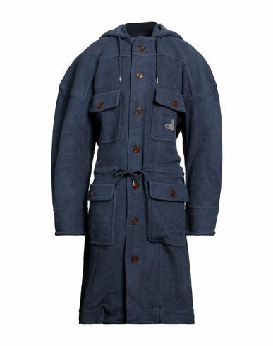 Vivienne Westwood Man Coat Slate blue Organic cotton, Polyamide Cover