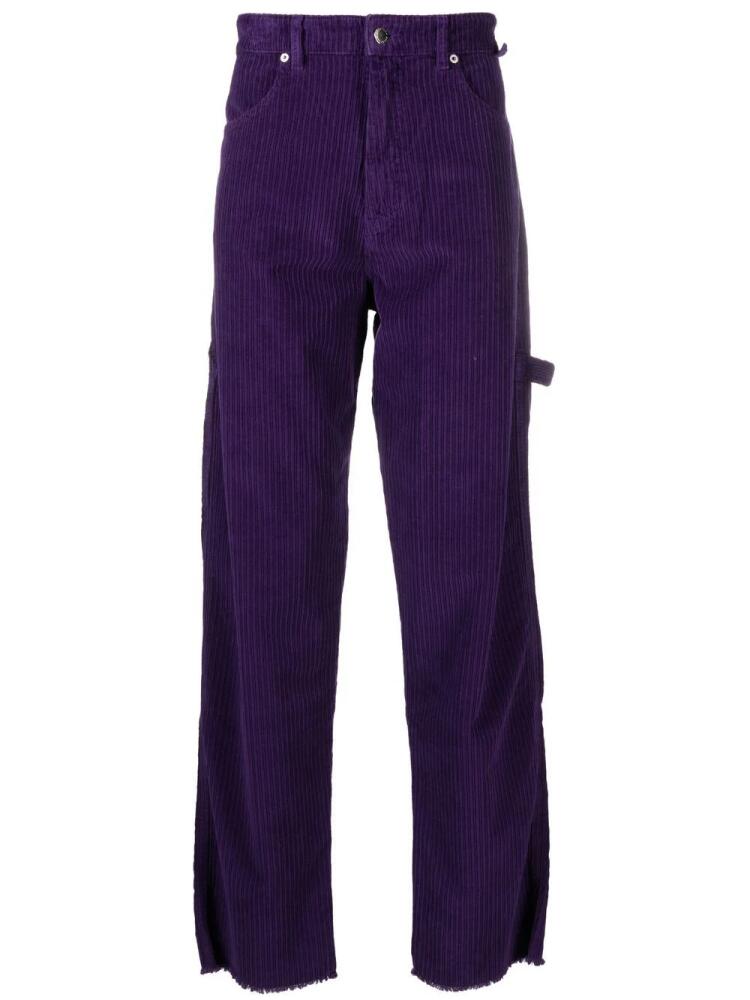 DARKPARK corduroy straight-leg cargo trousers - Purple Cover