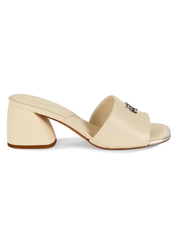 DKNY Women's Trixie Logo Leather Sandals - Bone Cover