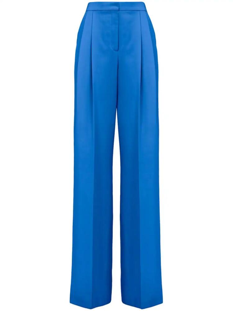 Alexander McQueen double-pleat wide-leg trousers - Blue Cover