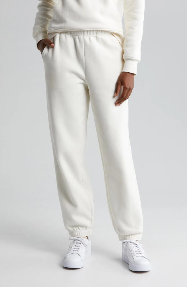 zella Cara Ultracozy Cotton Blend Fleece Joggers in Ivory Egret Cover