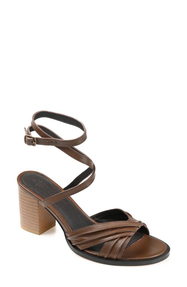 Journee Signature Freeda Ankle Strap Sandal in Brown Cover